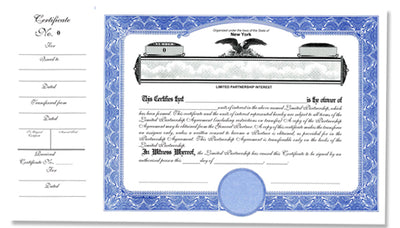 CorpKit Custom Side Stub SS2 Partnership Certificates