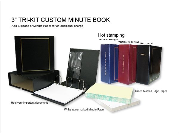 CorpKit 3" Custom Minute Book Binder
