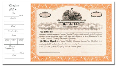 CorpKit Custom Side Stub SS3 LLC Units Certificates