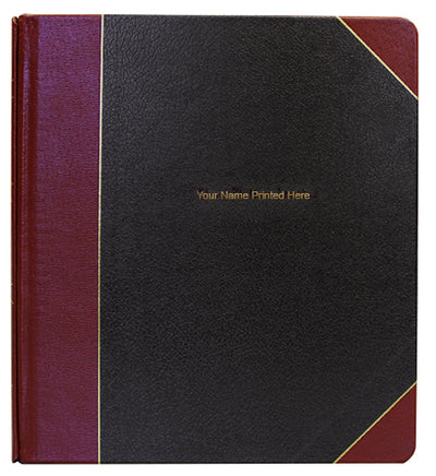 3 Ring 1 1/2" Precise Line 1/4 Bind Leather Custom Minute Book