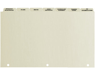 Corporate Index Tabs