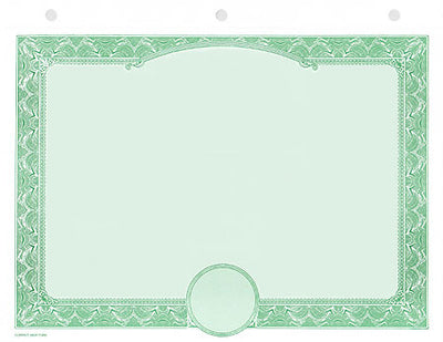 Blank Stock Certificates HT117