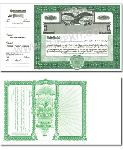 Goes 364 Side Stub Stock Certificates