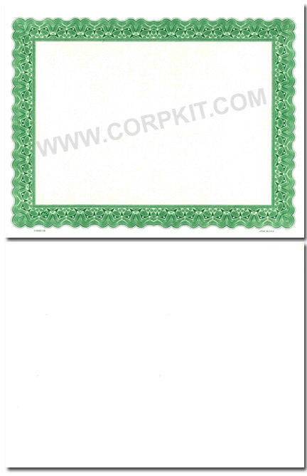 Goes 748 Blank Stock Certificates