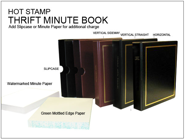 Hot Stamp ThriftKit Custom Minute Book Binder + Paper