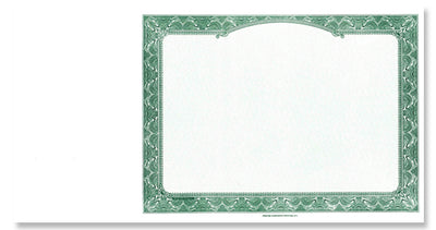 SS102-B Side Stub Blank Stock Certificates without Wording on the Back