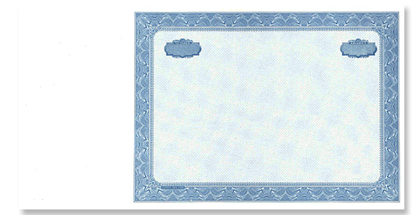 SS103 Side Stub Blank Stock Certificates without Wording on the Back