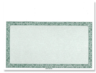 Top Stub Blank Stock Certificates HT107 without Wording on the Back
