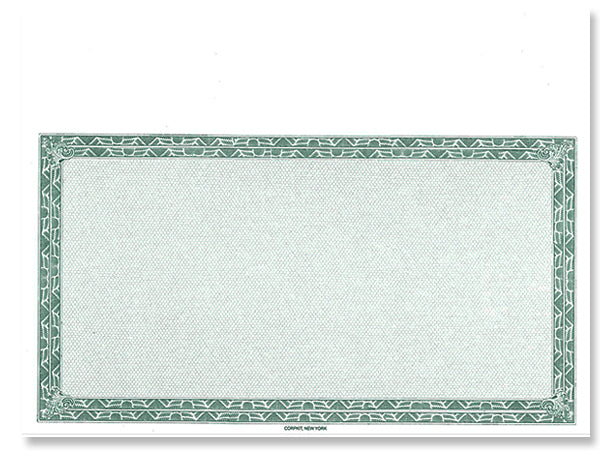 Top Stub Blank Stock Certificates HT107 without Wording on the Back