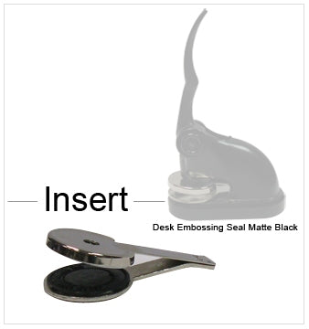 Embossing Corporate Seal 1 5/8" Matte Black Desk Seal Insert Only