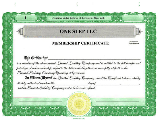 Custom Limited Liability Company Certificates (Unit)