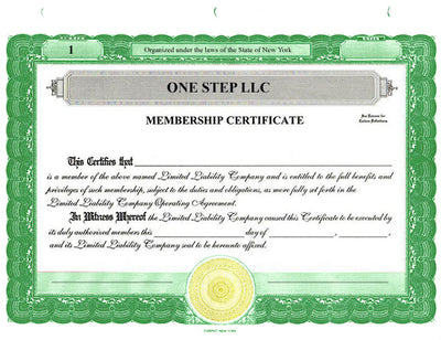 Custom Limited Liability Company Certificates (Unit)