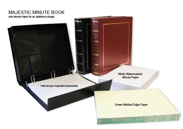 Majestic Custom Minute Book Binder + Paper