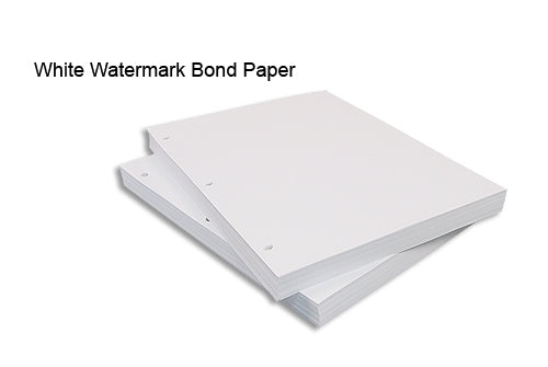 White Watermark Bond Paper 20lb