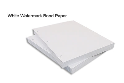 White Watermark Bond Paper 20lb