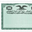 Blank Side Stub Certificates with Standard Wording on the Back SS BW1