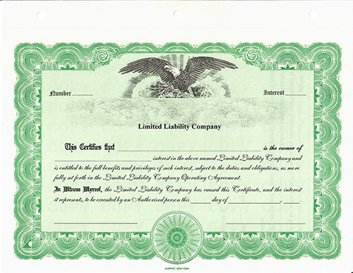Atlas Interest Certificates With Standard Wording