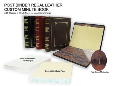 Post Binder Regal Leather Minute Book