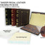 3 Ring 2" Precise Line 1/4 bind Leather  Custom Minute Book binder