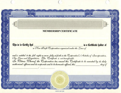 Custom Non Profit/Not for Profit Certificate