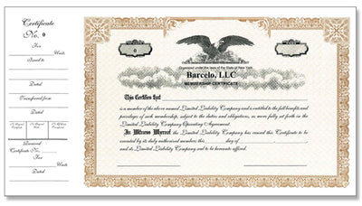 CorpKit Custom Side Stub SS1 LLC Units Certificates
