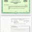Custom Top Stub Certificates Single Class Corporation