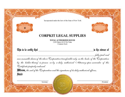Electronic Digital Single Class Elite Stock Certificates