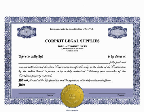 Electronic Digital Single Class Precise Stock Certificates