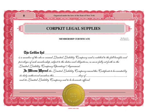 Electronic Digital Limited Liability Company Unit Certificates