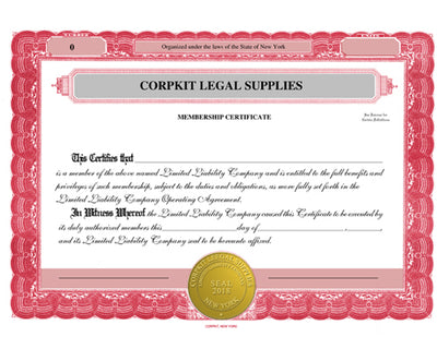 Electronic Digital Limited Liability Company Unit Certificates
