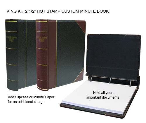 King Kit 2 1/2" Custom Minute Book