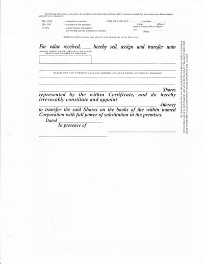 CorpKit Standard Wording Precise Certificates