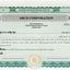 Custom Stock Certificates Single Class Corporation (Standard Border)