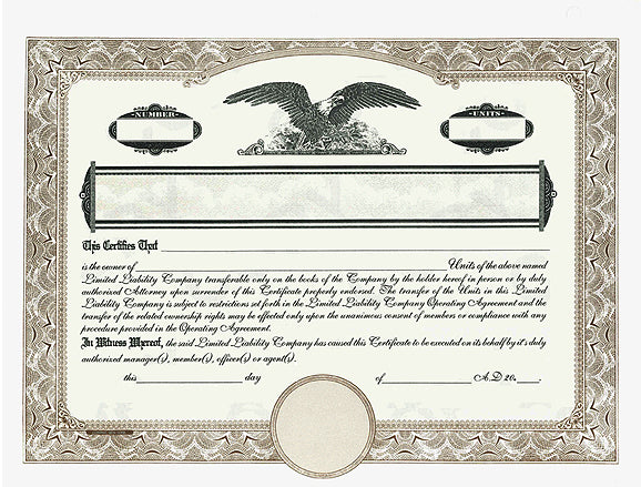 Corporate Focus® Units Certificates With Standard Wording