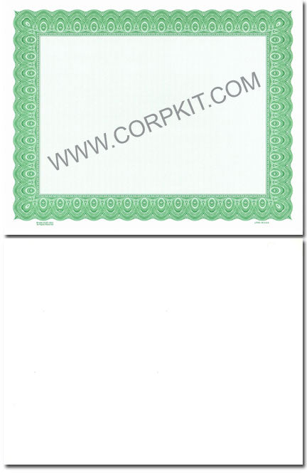 Goes 3522 Blank Stock Certificates