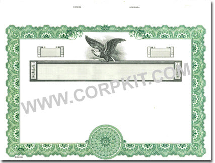 Goes KG 6 Stock Certificates Blank Stock Certificates