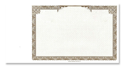 HT110-B Side Stub Blank Stock Certificates without Wording on the Back