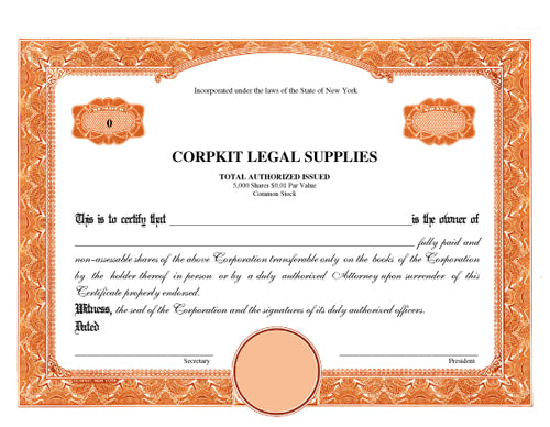 Electronic Digital Single Class Corporate Kit with Elite Certificates