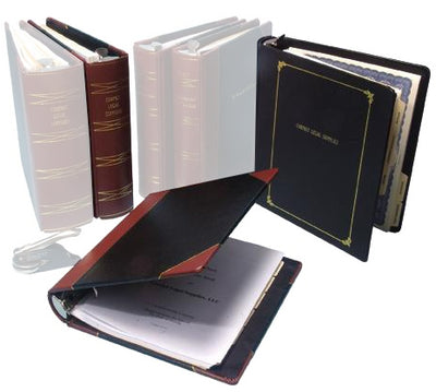 3 Ring 2" Binder 1/4 Bind Leather Corporate Kit