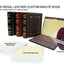 3 Ring 3" Precise Line 1/4 Bind Leather Custom Minute Book Binder