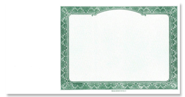 SS102-B Side Stub Blank Stock Certificates without Wording on the Back