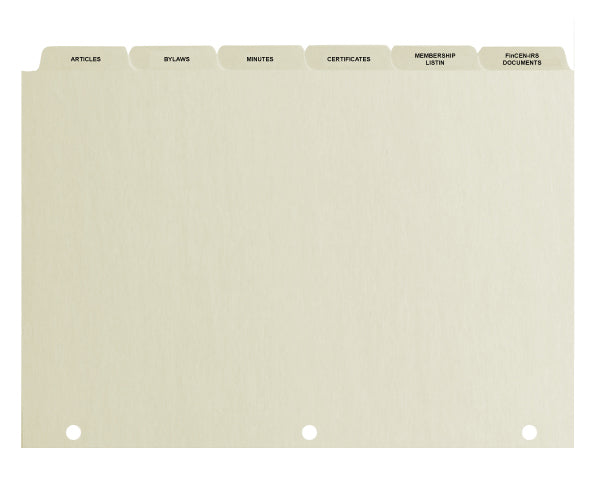 Not-For-Profit Index Tabs